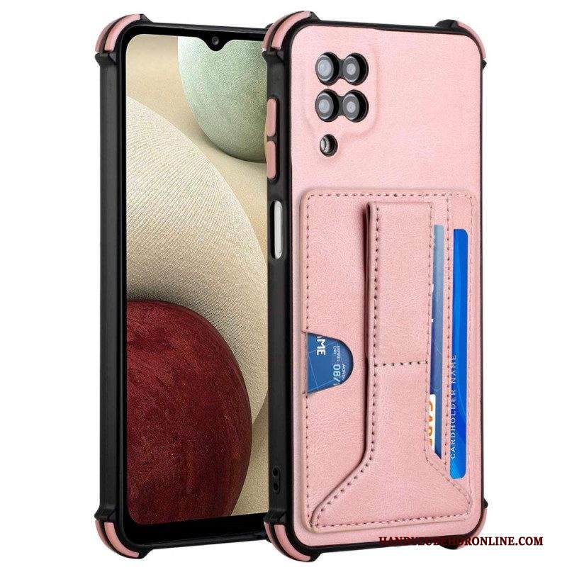 Cover Samsung Galaxy M12 / A12 Supporto In Pelle E Portacarte