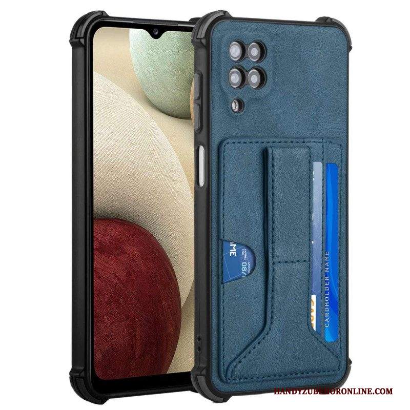 Cover Samsung Galaxy M12 / A12 Supporto In Pelle E Portacarte