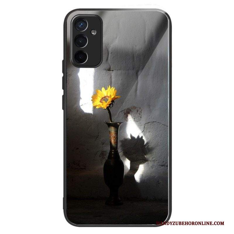 Cover Samsung Galaxy M13 Fiori Di Sole In Vetro Temperato