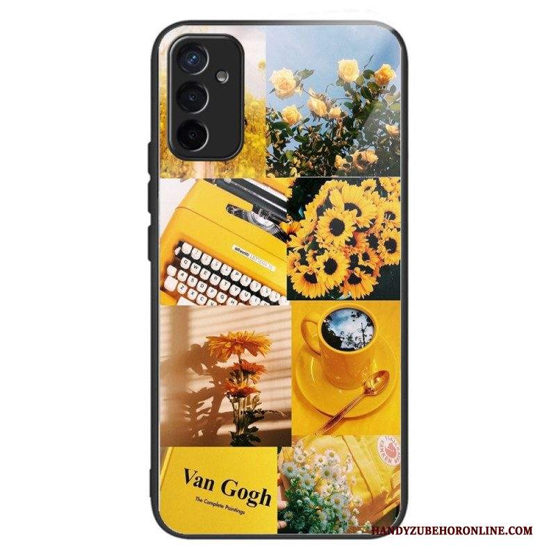 Cover Samsung Galaxy M13 Girasoli In Vetro Temperato