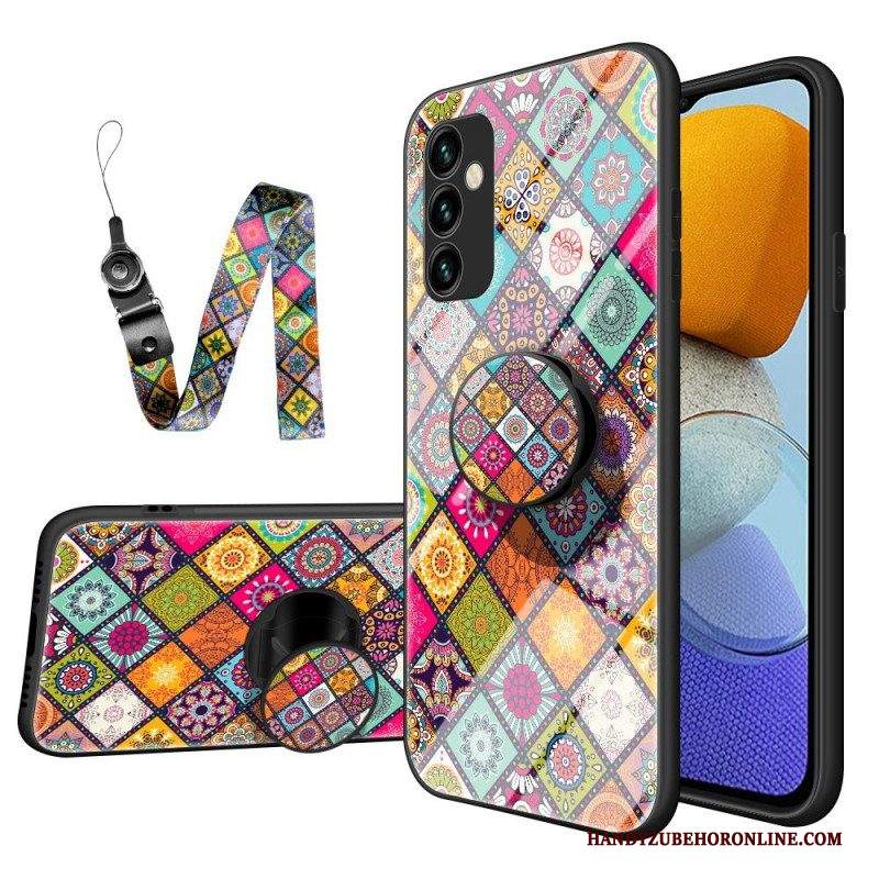 Cover Samsung Galaxy M23 5G Supporto Magnetico Patchwork