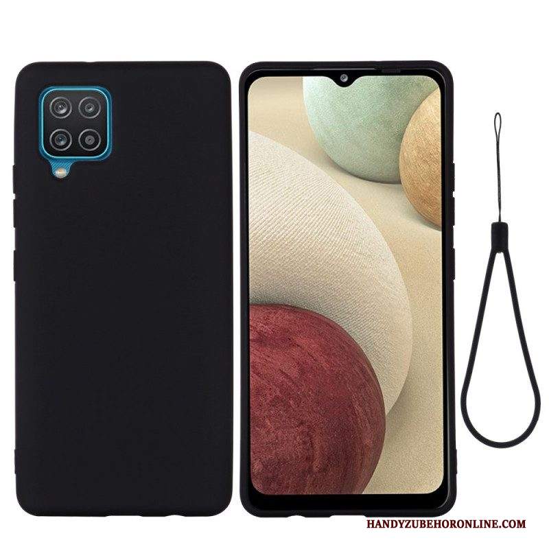 Cover Samsung Galaxy M32 Silicone Liquido Con Cordino