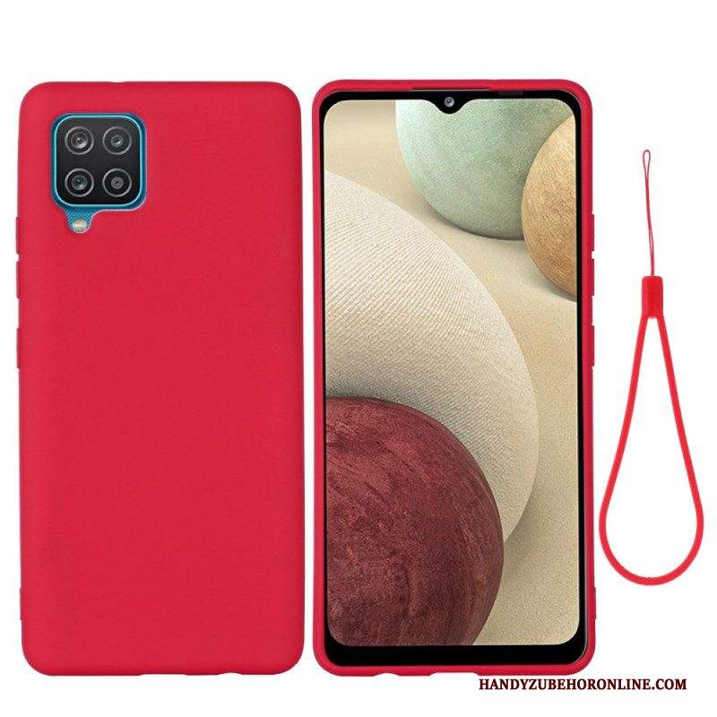 Cover Samsung Galaxy M32 Silicone Liquido Con Cordino