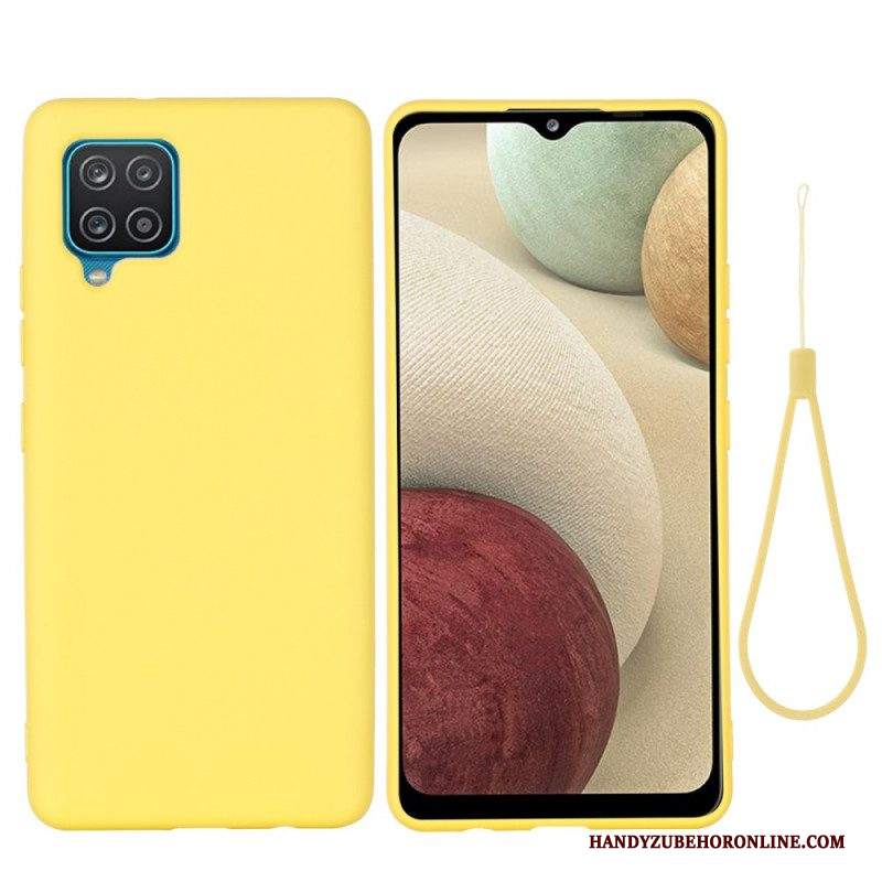 Cover Samsung Galaxy M32 Silicone Liquido Con Cordino