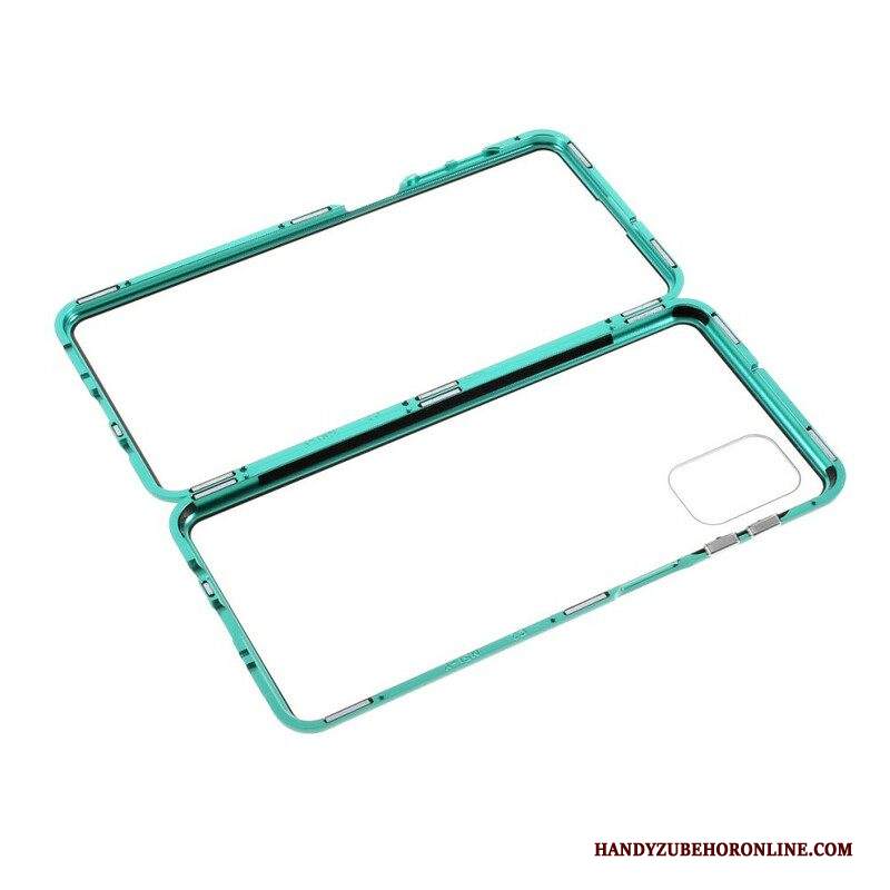 Cover Samsung Galaxy M51 Bordi In Metallo E Vetro Temperato