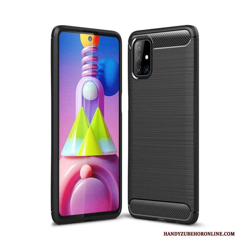 Cover Samsung Galaxy M51 Fibra Di Carbonio Spazzolata