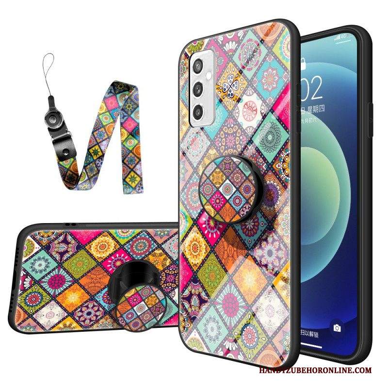 Cover Samsung Galaxy M52 5G Arazzo Con Cinturino Orientale