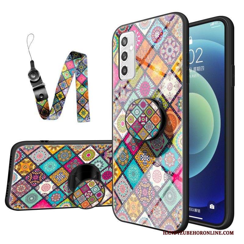 Cover Samsung Galaxy M52 5G Arazzo Con Cinturino Orientale