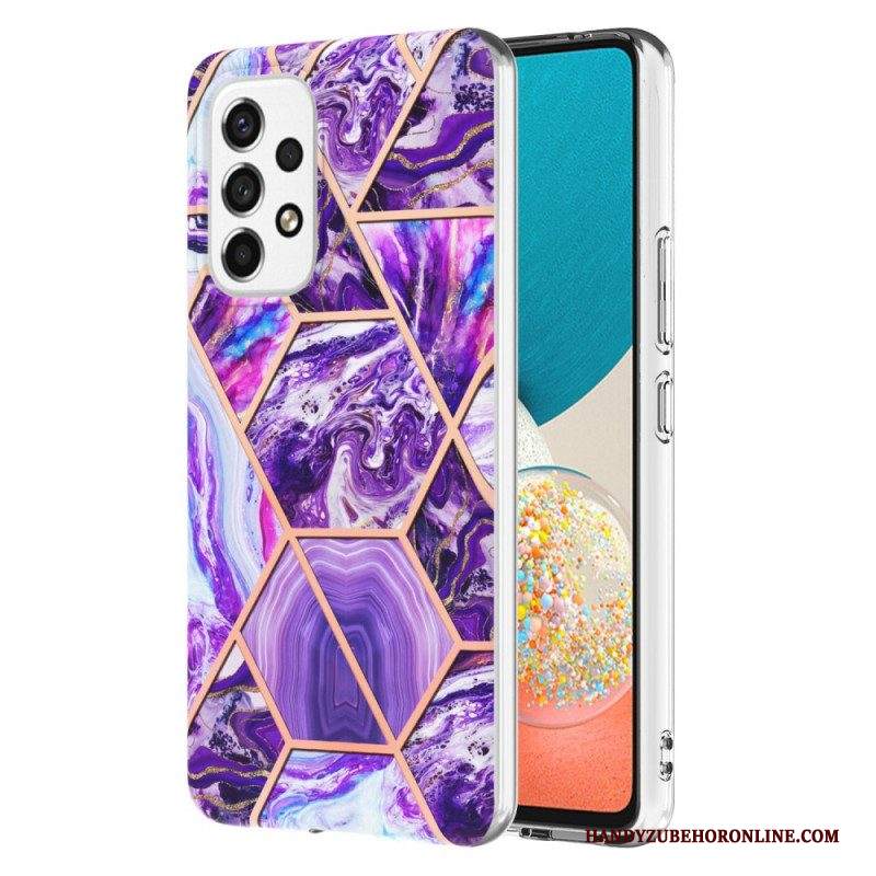 Cover Samsung Galaxy M53 5G Marmo Geometrico Appariscente