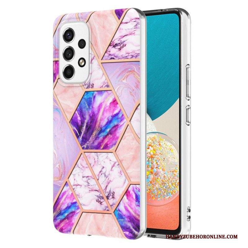 Cover Samsung Galaxy M53 5G Marmo Geometrico Appariscente