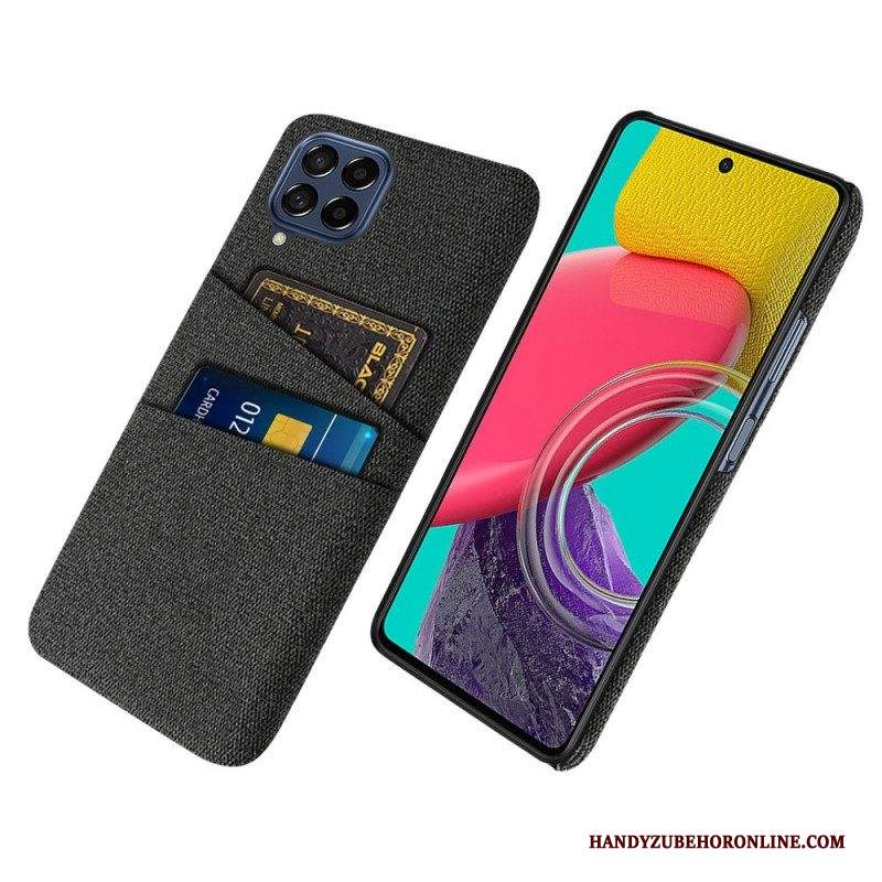 Cover Samsung Galaxy M53 5G Portacarte In Tessuto