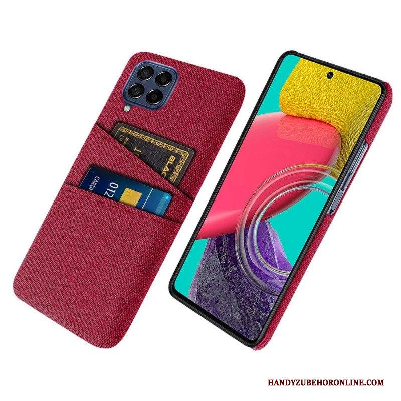 Cover Samsung Galaxy M53 5G Portacarte In Tessuto