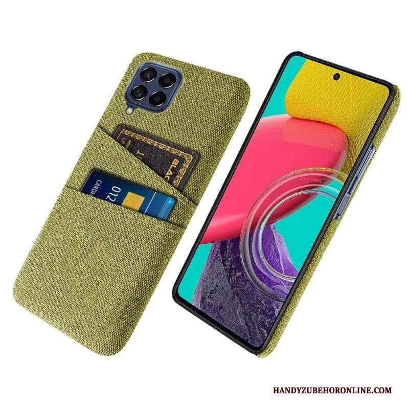 Cover Samsung Galaxy M53 5G Portacarte In Tessuto