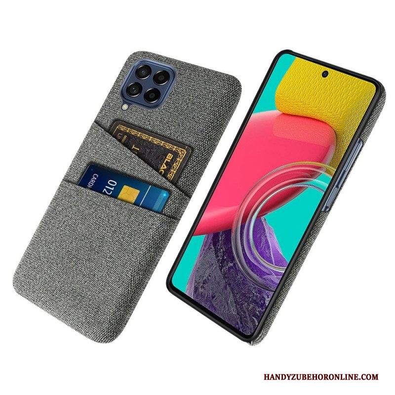 Cover Samsung Galaxy M53 5G Portacarte In Tessuto