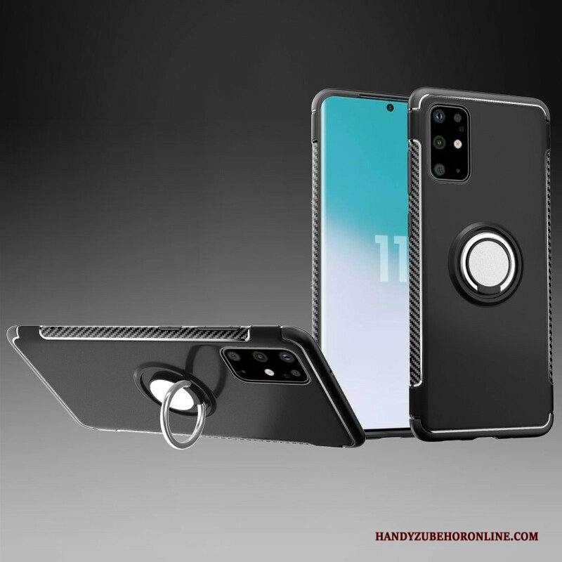 Cover Samsung Galaxy S20 Plus / S20 Plus 5G Anello In Fibra Di Carbonio