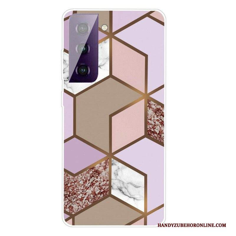 Cover Samsung Galaxy S21 5G Marmo Geometrico