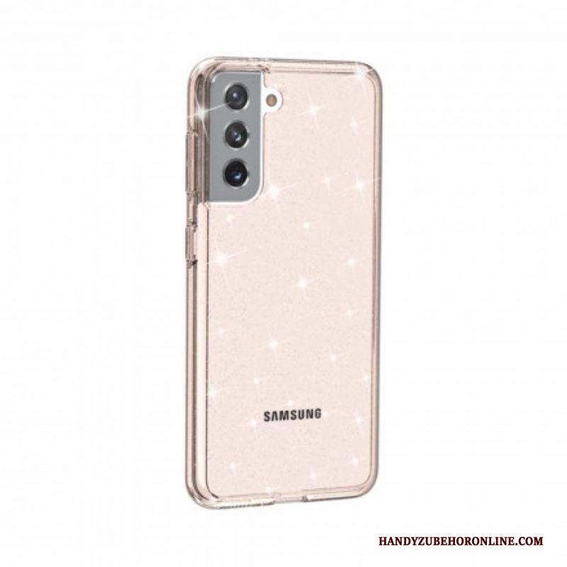 Cover Samsung Galaxy S21 5G Paillettes Trasparenti