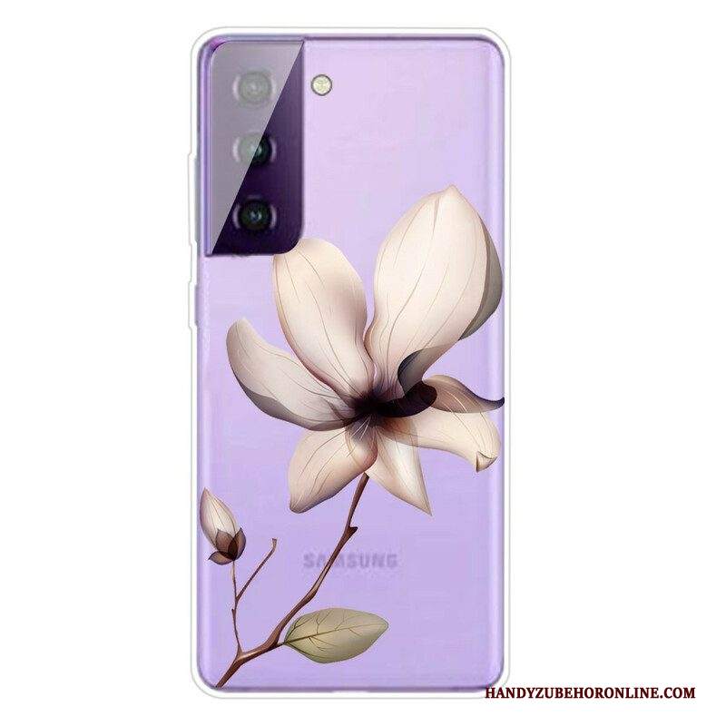 Cover Samsung Galaxy S21 5G Un Fiore Trasparente