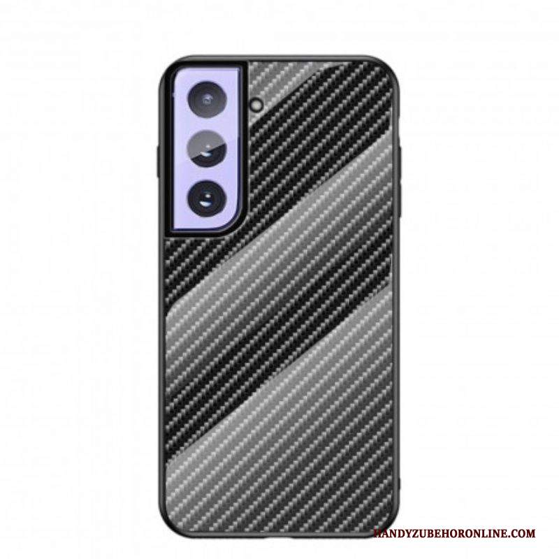 Cover Samsung Galaxy S21 5G Vetro Temperato In Fibra Di Carbonio