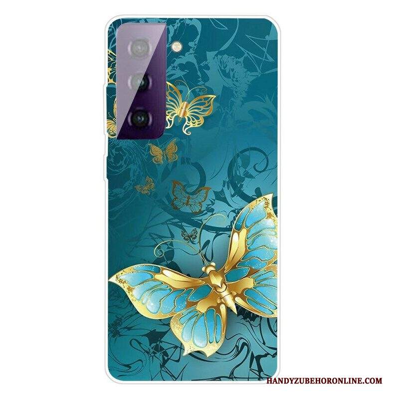 Cover Samsung Galaxy S21 FE Farfalle Flessibili