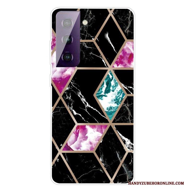 Cover Samsung Galaxy S21 FE Marmo Geometrico Variabile