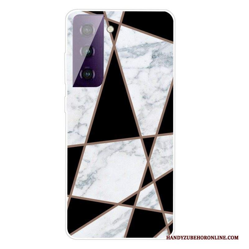 Cover Samsung Galaxy S21 FE Marmo Geometrico Variabile