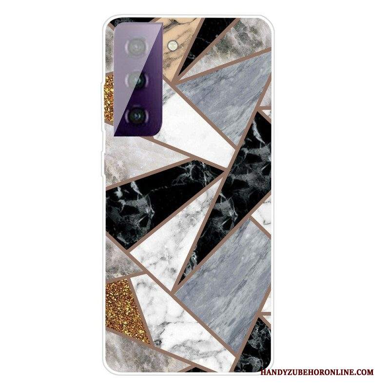 Cover Samsung Galaxy S21 FE Marmo Geometrico Variabile