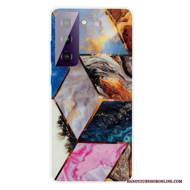 Cover Samsung Galaxy S21 FE Marmo Geometrico Variabile