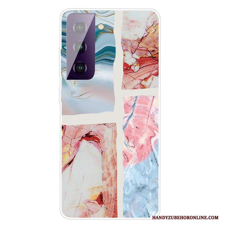 Cover Samsung Galaxy S21 FE Marmo Geometrico Variabile