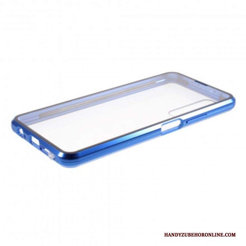 Cover Samsung Galaxy S21 Plus 5G Bordi In Metallo E Doppio Vetro Temperato