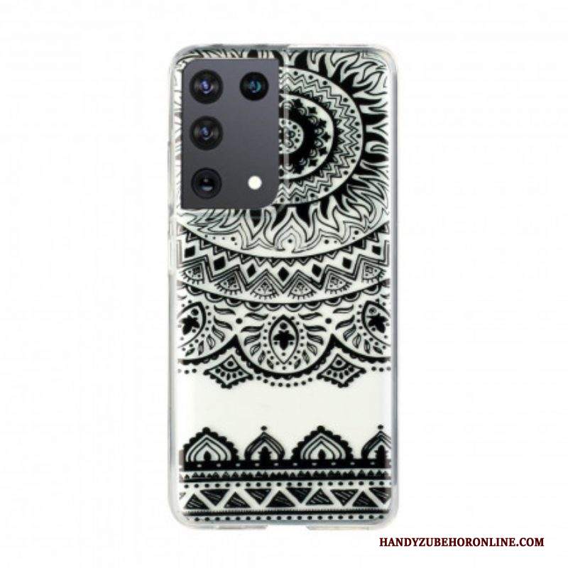 Cover Samsung Galaxy S21 Ultra 5G Mandala Fiore Senza Soluzione Di Continuità