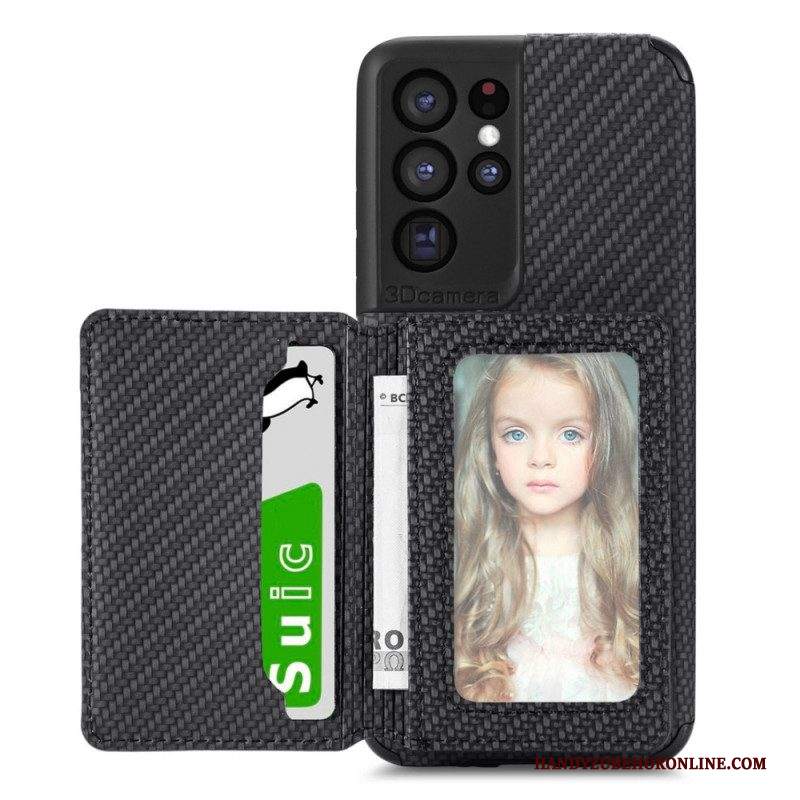 Cover Samsung Galaxy S21 Ultra 5G Staffa Porta Carte Rfid