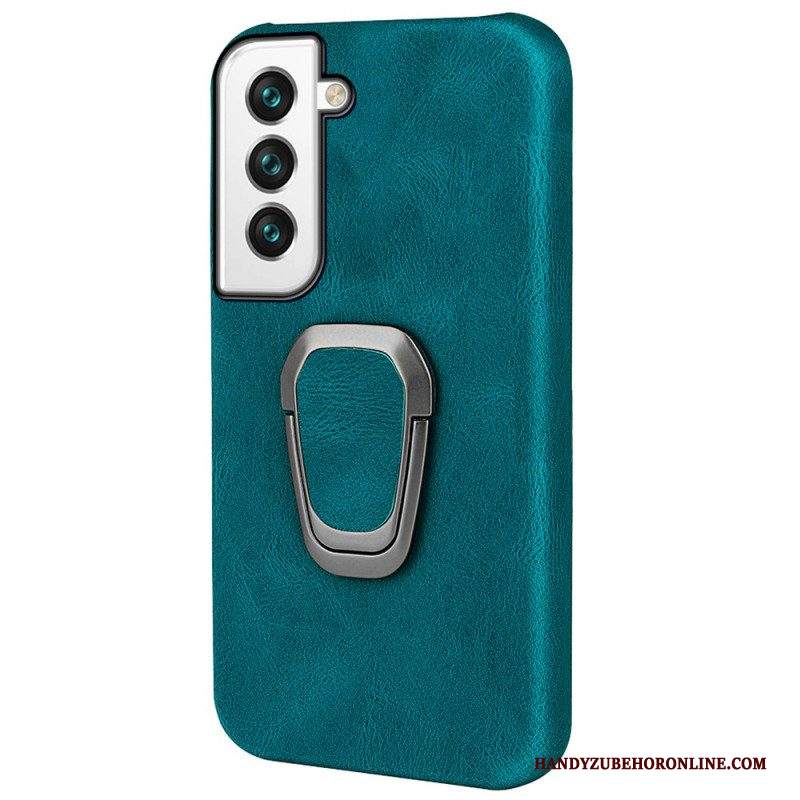 Cover Samsung Galaxy S22 5G Anello-supporto Effetto Pelle Nuovi Colori