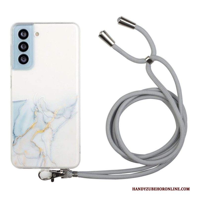 Cover Samsung Galaxy S22 5G Con Cordone Di Marmo