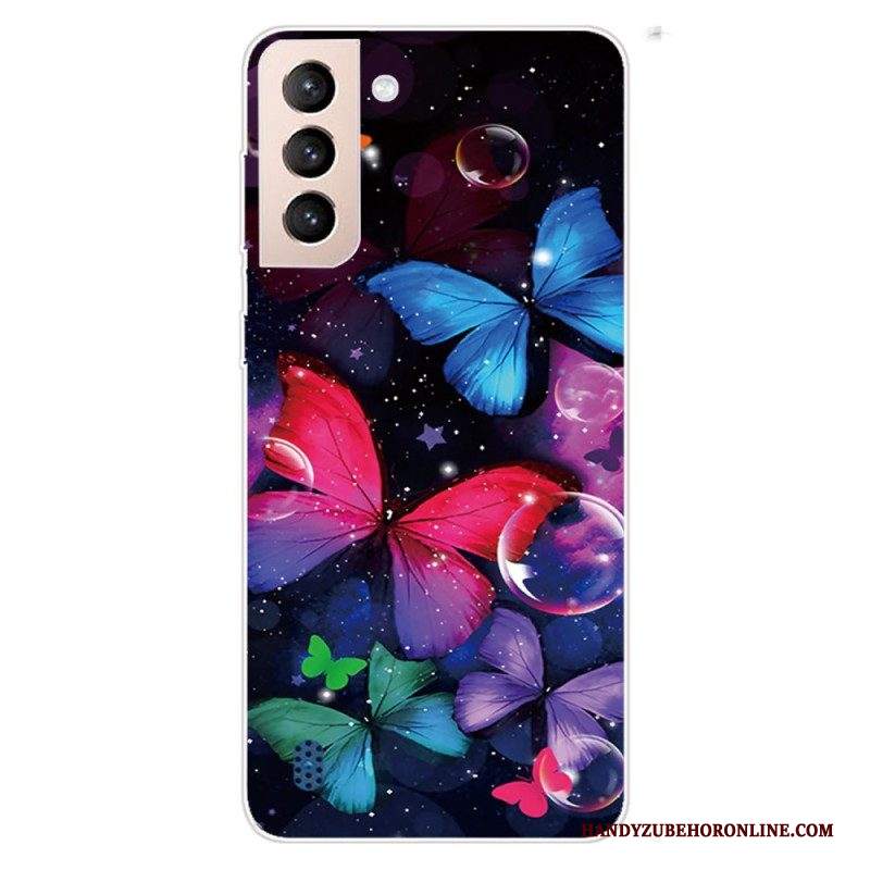 Cover Samsung Galaxy S22 5G Farfalle Flessibili