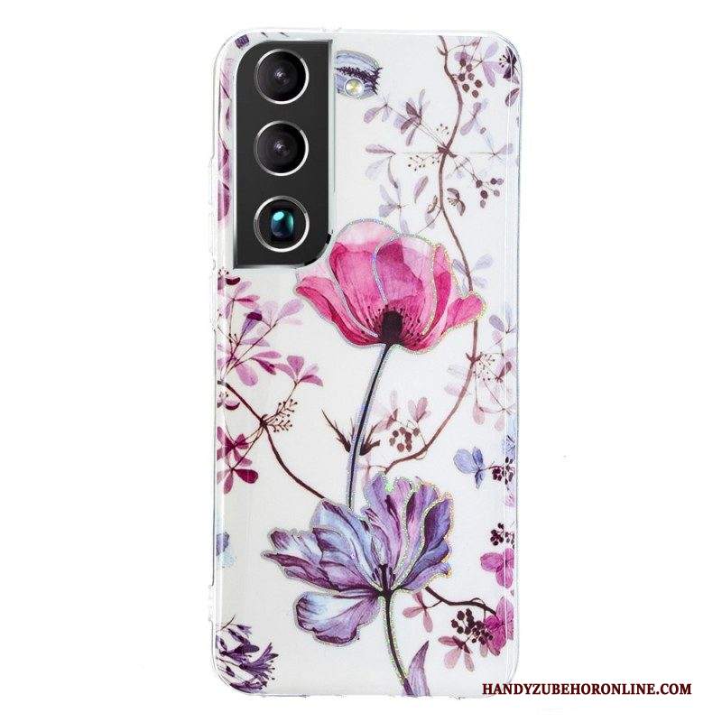 Cover Samsung Galaxy S22 5G Fiori Marmorizzati