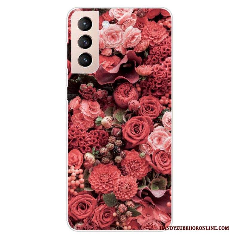 Cover Samsung Galaxy S22 5G Fiori Rosa