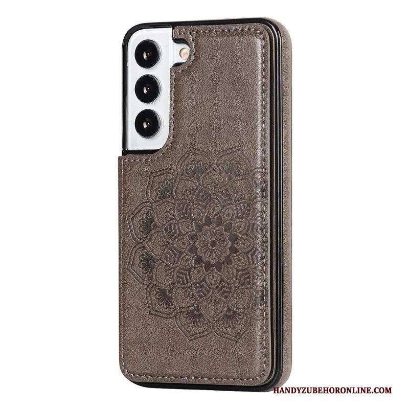 Cover Samsung Galaxy S22 5G Portacarte Con Stampa Mandala