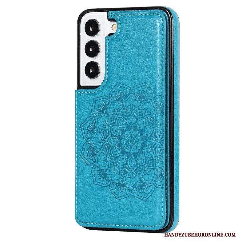 Cover Samsung Galaxy S22 5G Portacarte Con Stampa Mandala