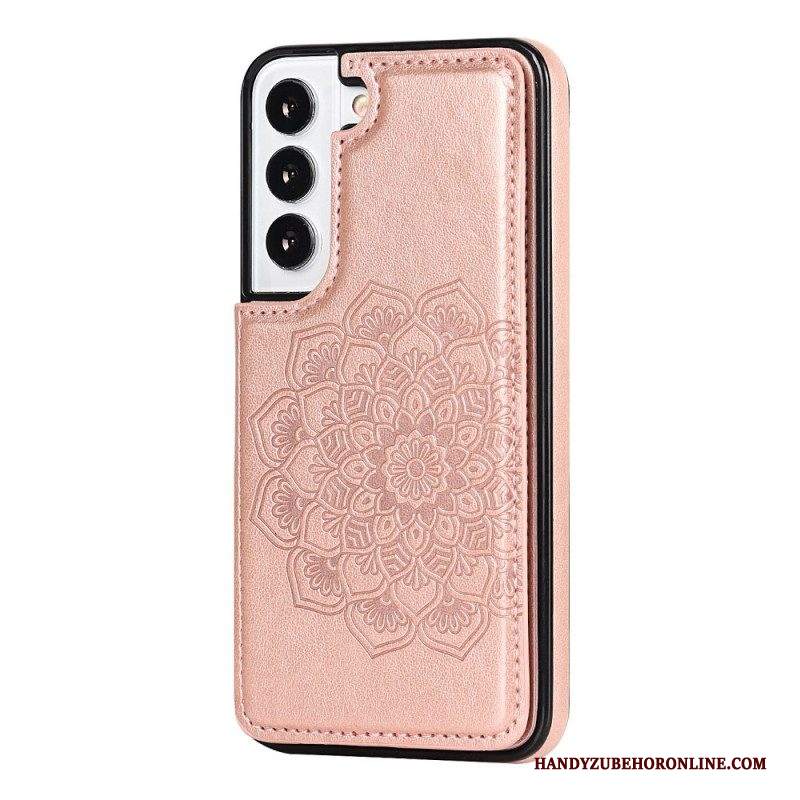 Cover Samsung Galaxy S22 5G Portacarte Con Stampa Mandala