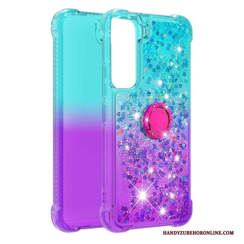 Cover Samsung Galaxy S22 5G Staffa Ad Anello Glitterata