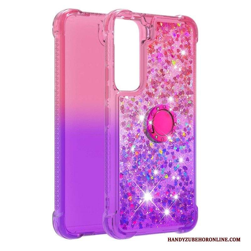 Cover Samsung Galaxy S22 5G Staffa Ad Anello Glitterata