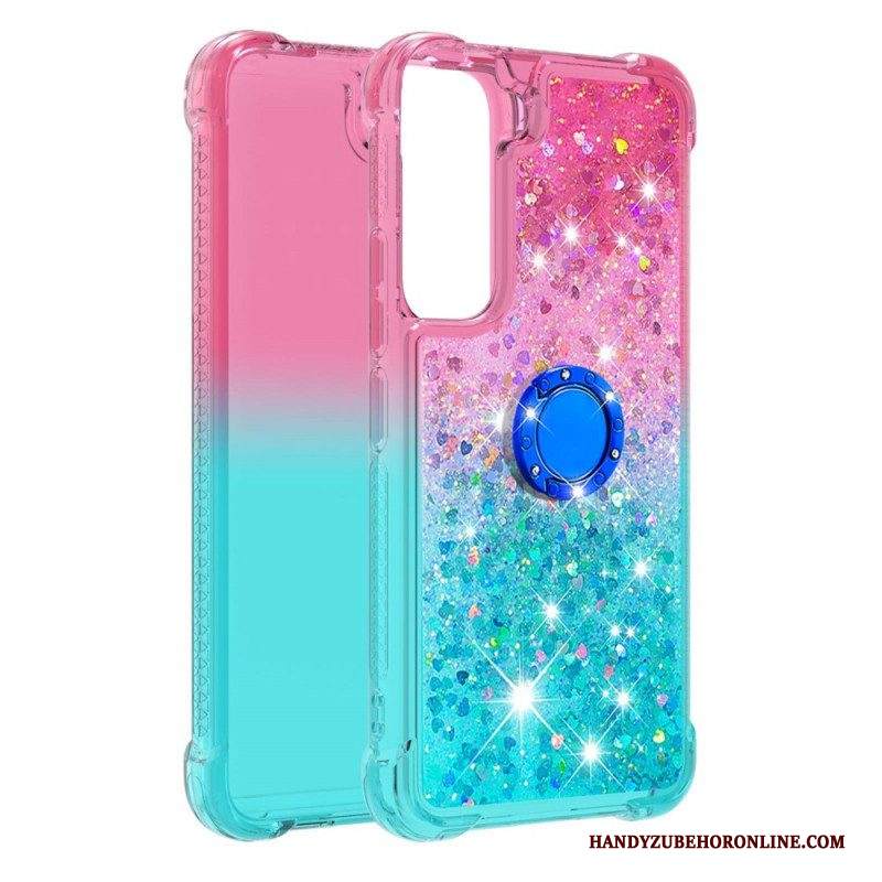 Cover Samsung Galaxy S22 5G Staffa Ad Anello Glitterata