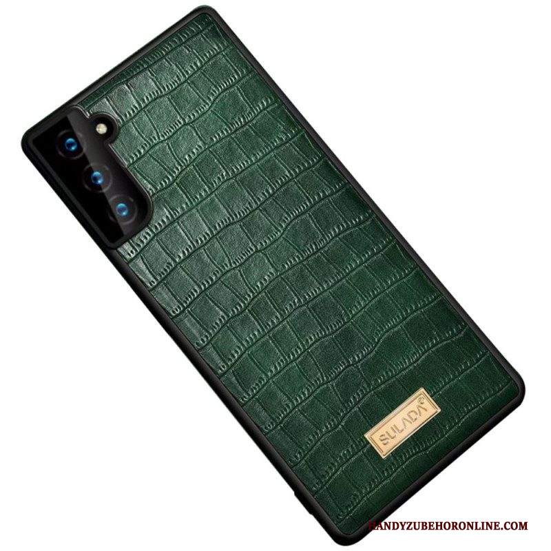 Cover Samsung Galaxy S22 5G Sulada Effetto Pelle Di Coccodrillo