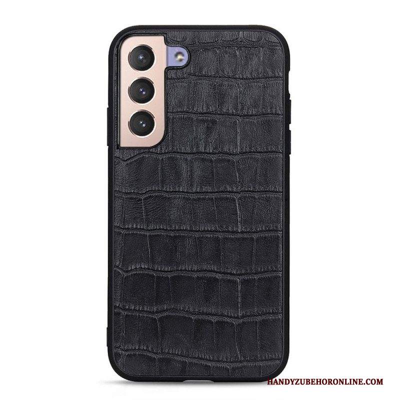 Cover Samsung Galaxy S22 5G Vera Pelle Di Coccodrillo