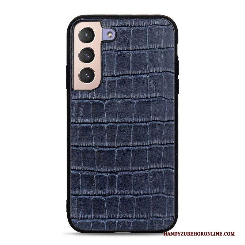 Cover Samsung Galaxy S22 5G Vera Pelle Di Coccodrillo