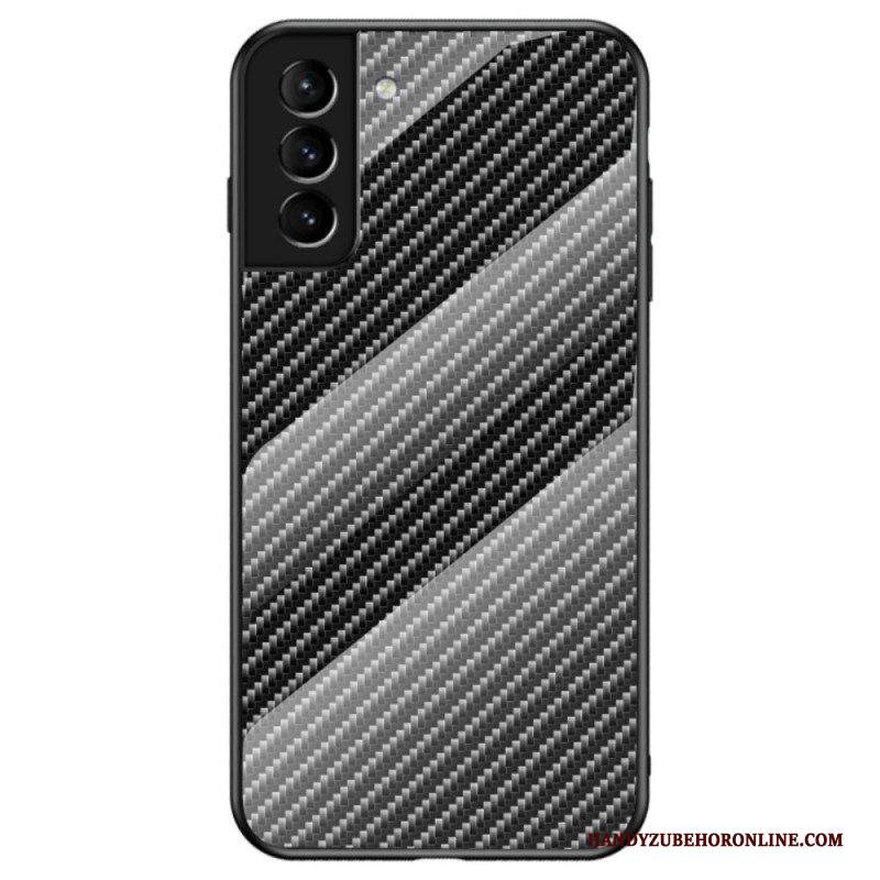 Cover Samsung Galaxy S22 5G Vetro Temperato In Fibra Di Carbonio