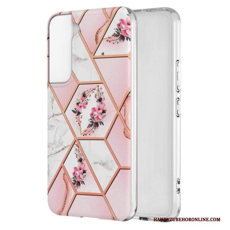 Cover Samsung Galaxy S22 Plus 5G Floreale Marmorizzato