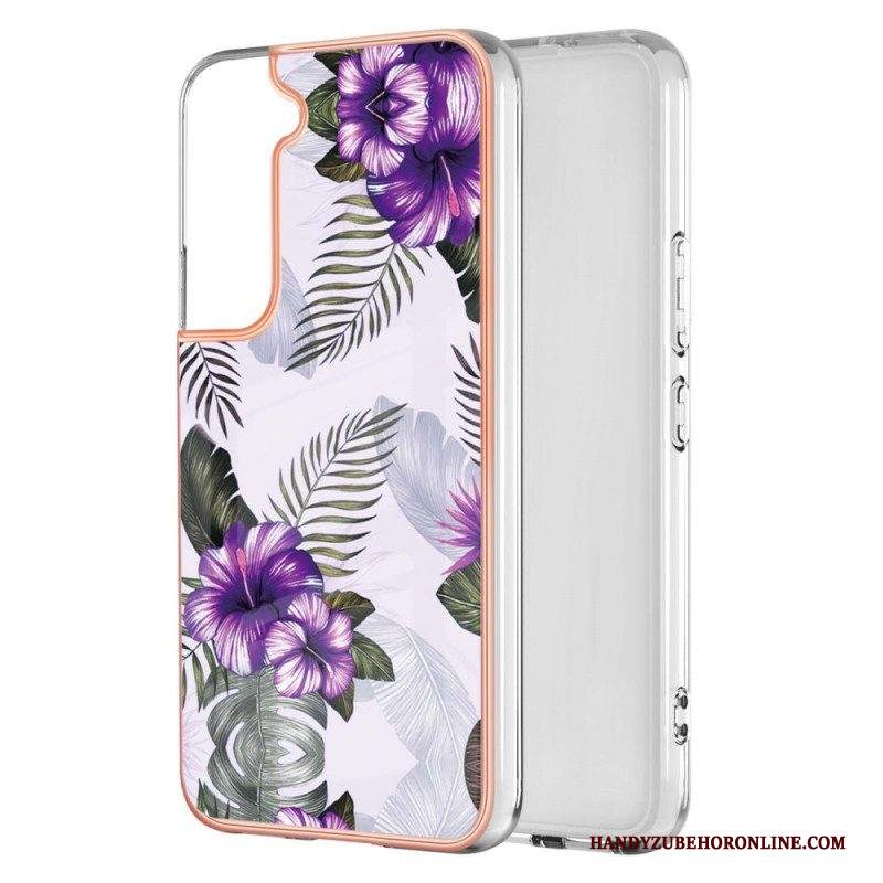 Cover Samsung Galaxy S22 Plus 5G Floreale Marmorizzato