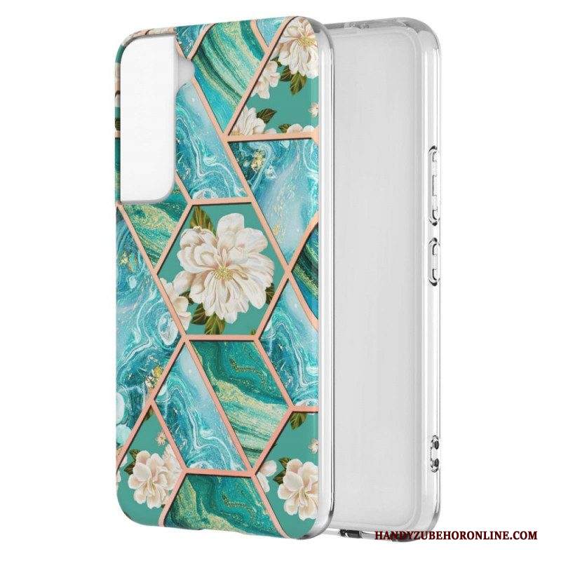 Cover Samsung Galaxy S22 Plus 5G Floreale Marmorizzato